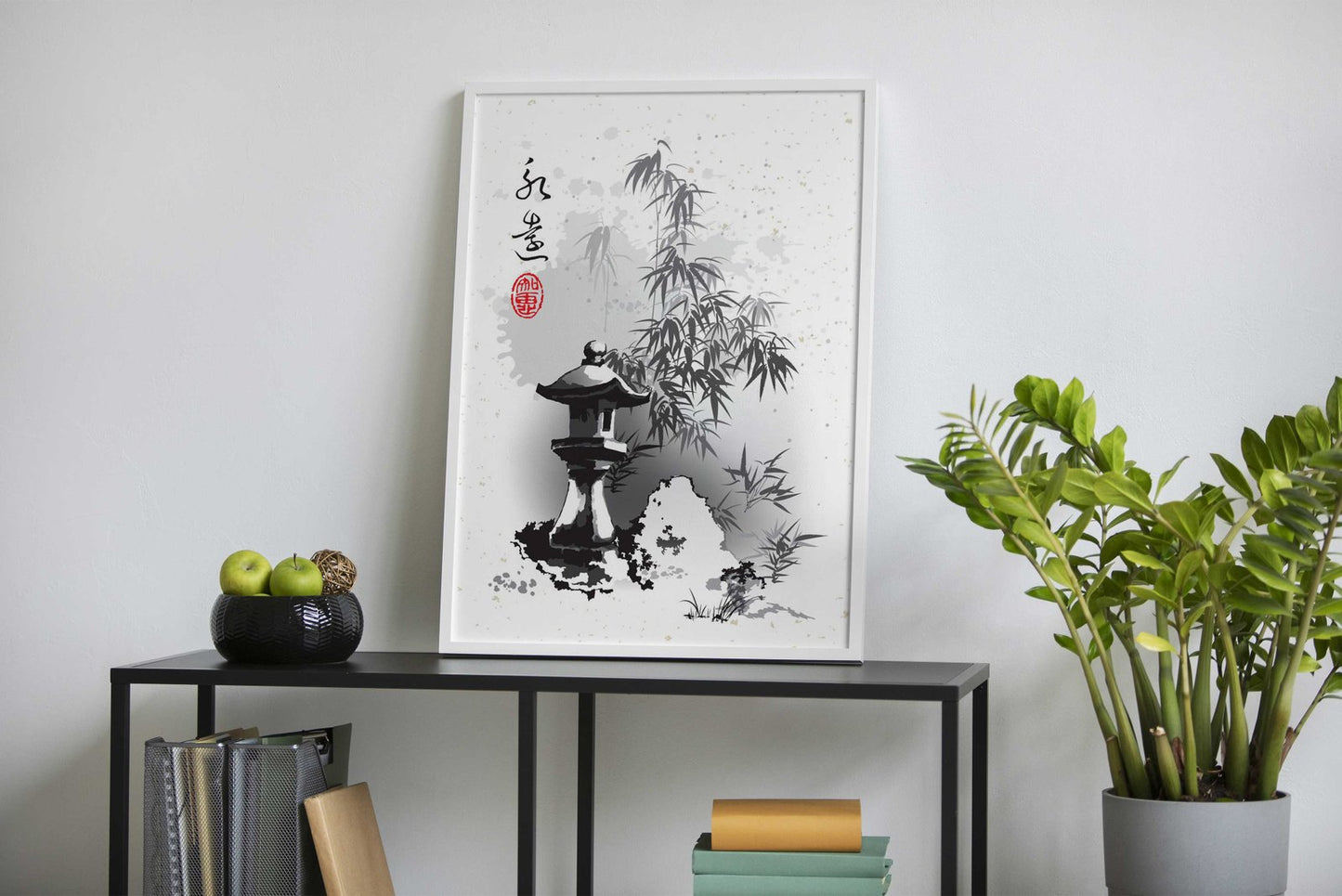 Toro Stone Lantern Grove Asian Style Poster | Wall Art for Home & Office | High-Quality Print - High-Quality Visual Display