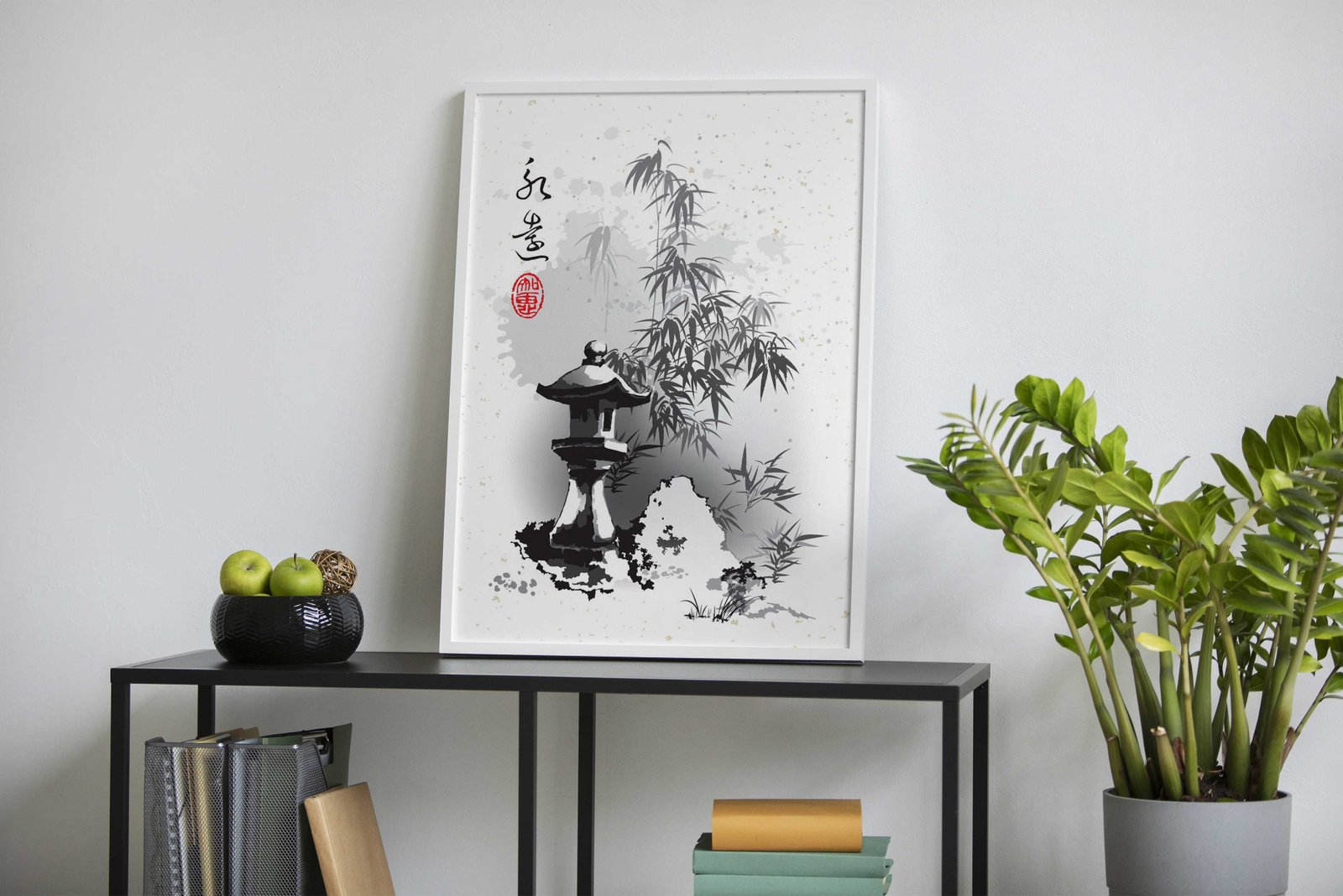 Toro Stone Lantern Grove Asian Style Poster | Wall Art for Home & Office | High-Quality Print - High-Quality Visual Display