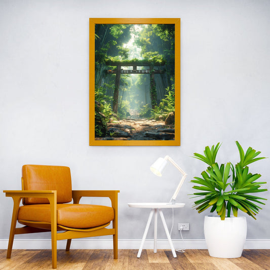 Torri Gate Forest Gateway Asian Style Poster | Wall Art for Home & Office | High-Quality Print - High-Quality Visual Display