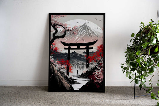 Towns Entrance Asian Style Poster | Wall Art for Home & Office | High-Quality Print - High-Quality Visual Display