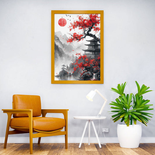 Traditional Chinese ink Asian Style Poster | Wall Art for Home & Office | High-Quality Print - High-Quality Visual Display