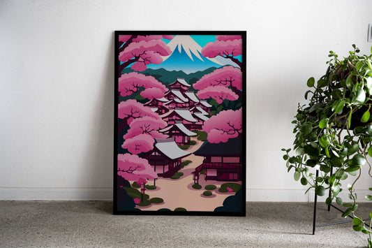 Traditional Japan Village Asian Style Poster | Wall Art for Home & Office | High-Quality Print - High-Quality Visual Display