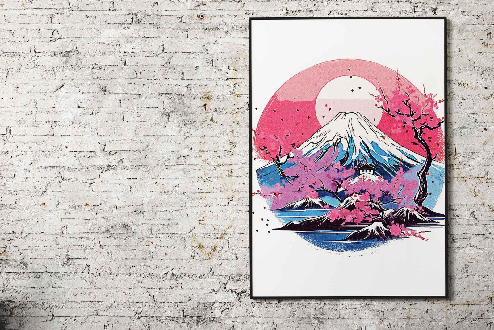Traditional Mount Fuji Asian Style Poster | Wall Art for Home & Office | High-Quality Print - High-Quality Visual Display