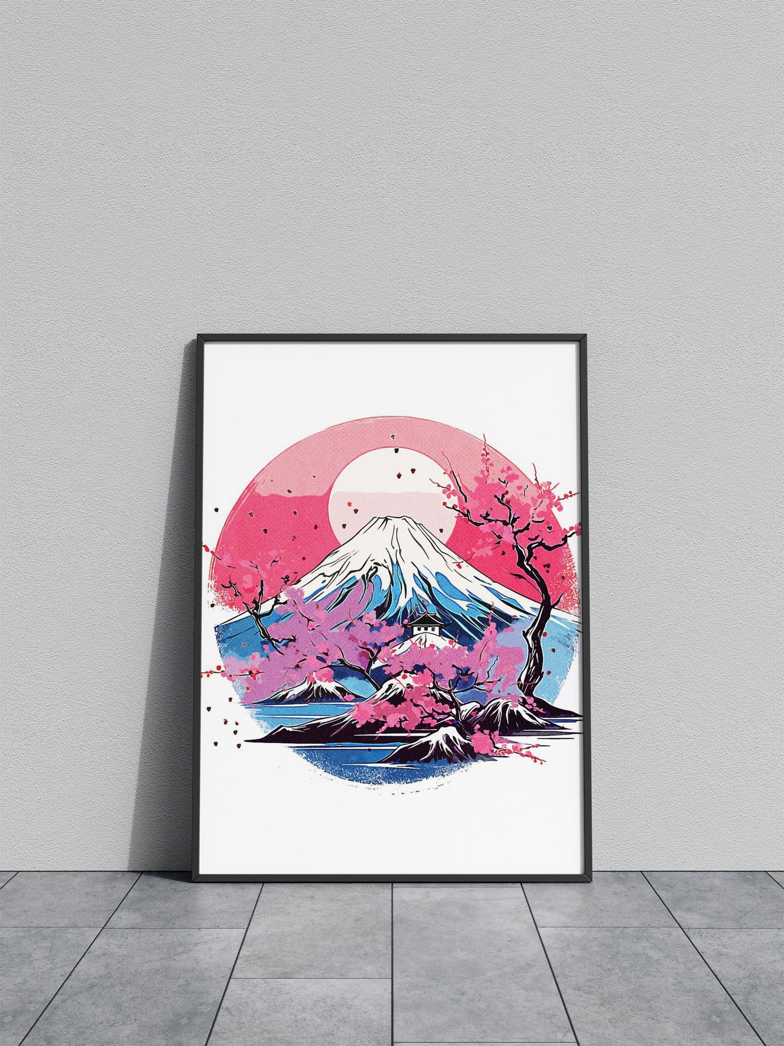 Traditional Mount Fuji Asian Style Poster | Wall Art for Home & Office | High-Quality Print - High-Quality Visual Display