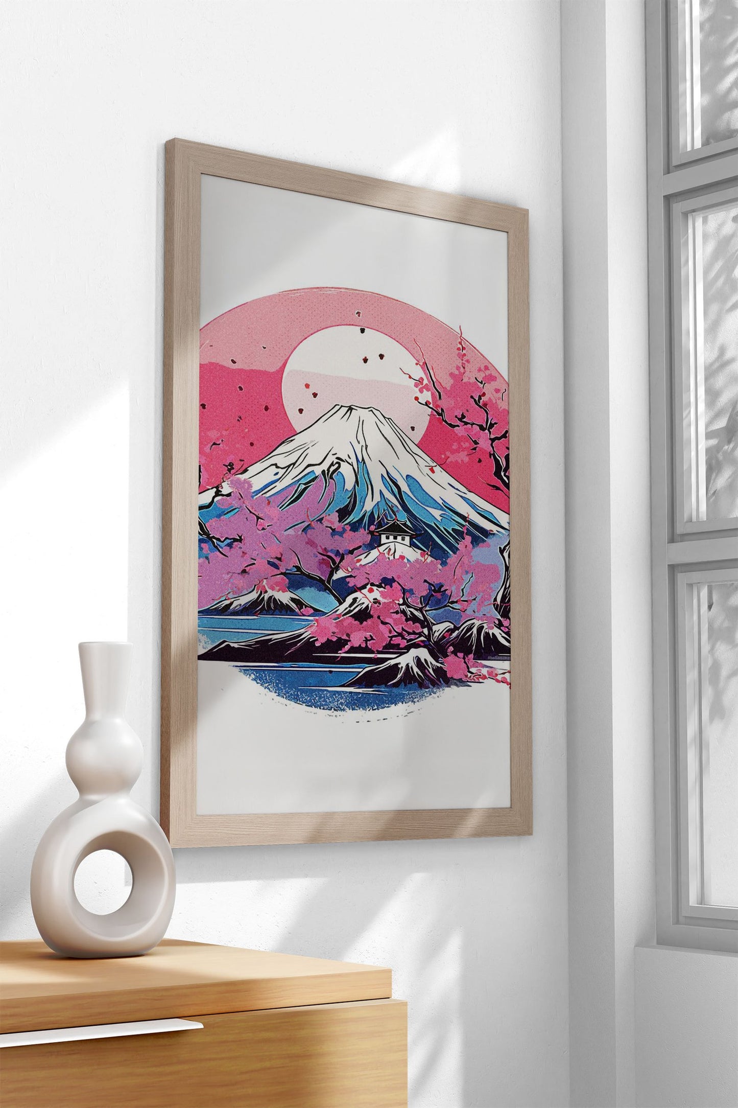 Traditional Mount Fuji Asian Style Poster | Wall Art for Home & Office | High-Quality Print - High-Quality Visual Display