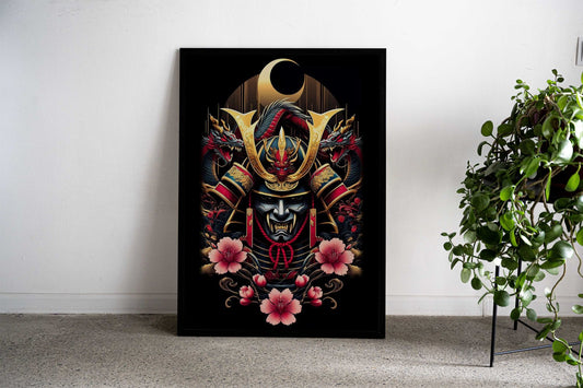 Traditional Samurai Mural Asian Style Poster | Wall Art for Home & Office | High-Quality Print - High-Quality Visual Display