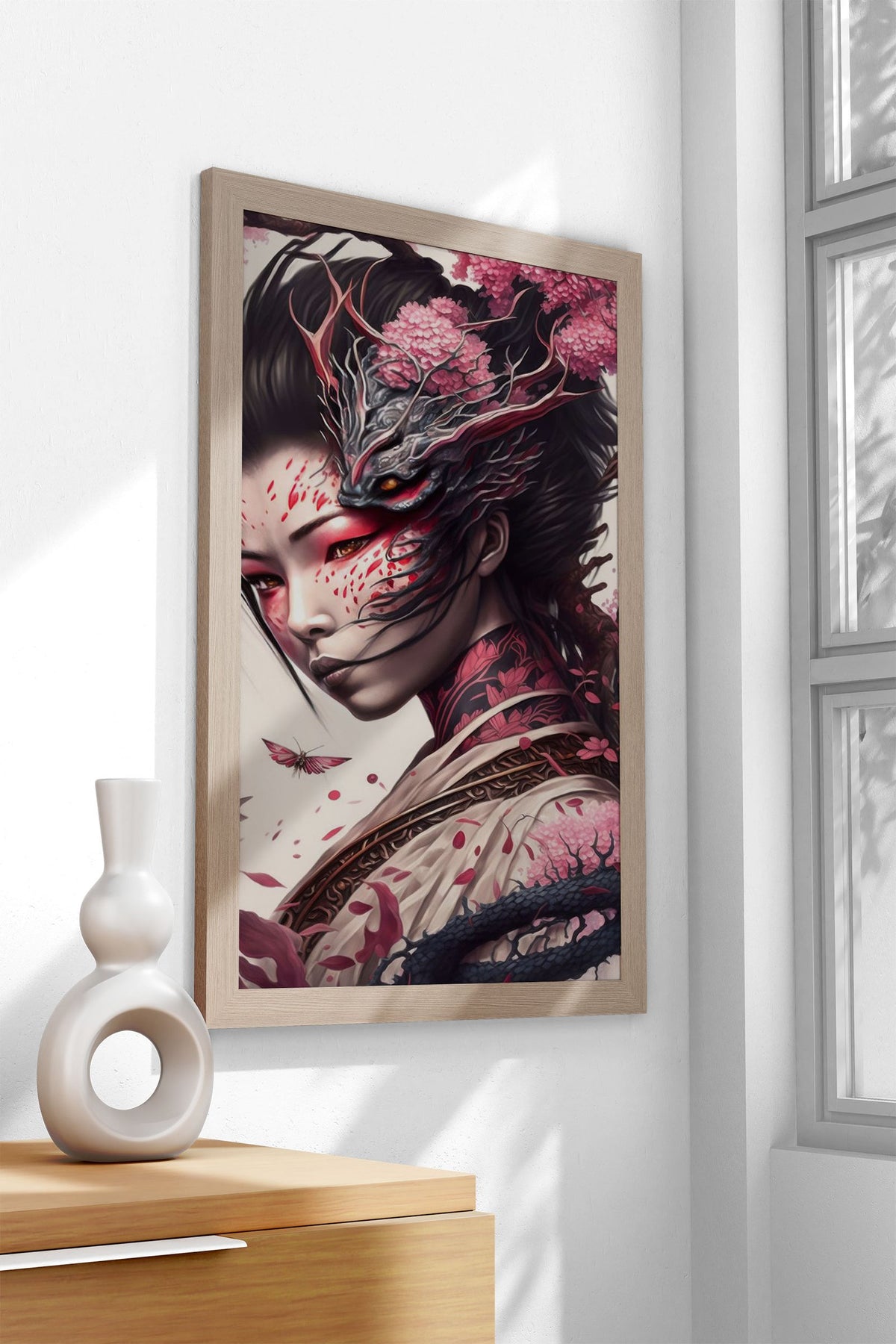 Transfor geisha dragon Asian Style Poster | Wall Art for Home & Office | High-Quality Print - High-Quality Visual Display