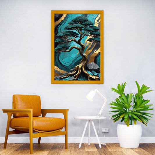 Tree Kintsugi Art Asian Style Poster | Wall Art for Home & Office | High-Quality Print - High-Quality Visual Display