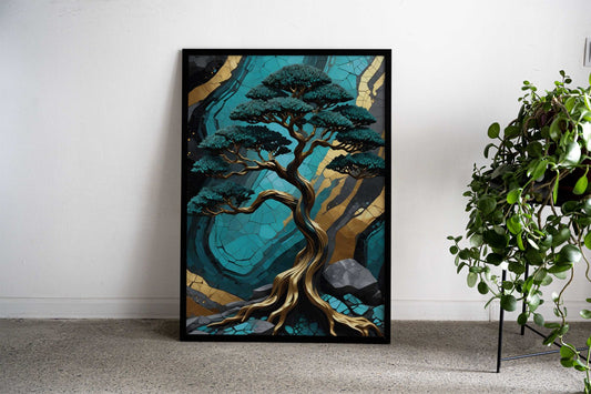 Tree Kintsugi Art Asian Style Poster | Wall Art for Home & Office | High-Quality Print - High-Quality Visual Display