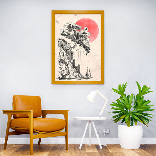 Trees Japanese Asian Style Poster | Wall Art for Home & Office | High-Quality Print - High-Quality Visual Display