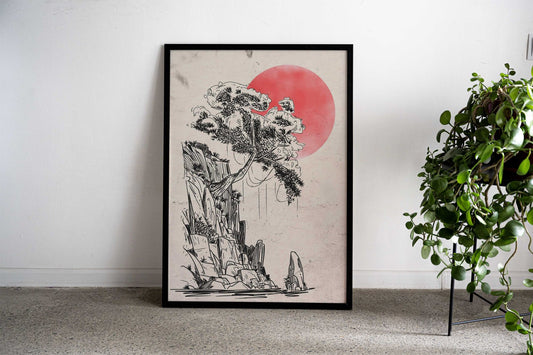 Trees Japanese Asian Style Poster | Wall Art for Home & Office | High-Quality Print - High-Quality Visual Display