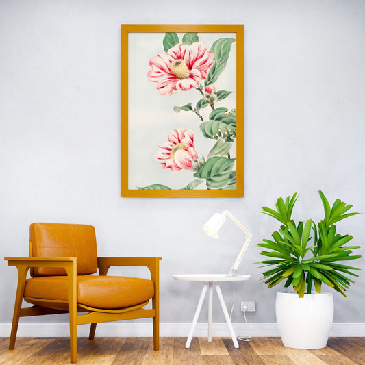 Tsubaki Camellia Flower Asian Style Poster | Wall Art for Home & Office | High-Quality Print - High-Quality Visual Display