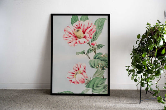 Tsubaki Camellia Flower Asian Style Poster | Wall Art for Home & Office | High-Quality Print - High-Quality Visual Display