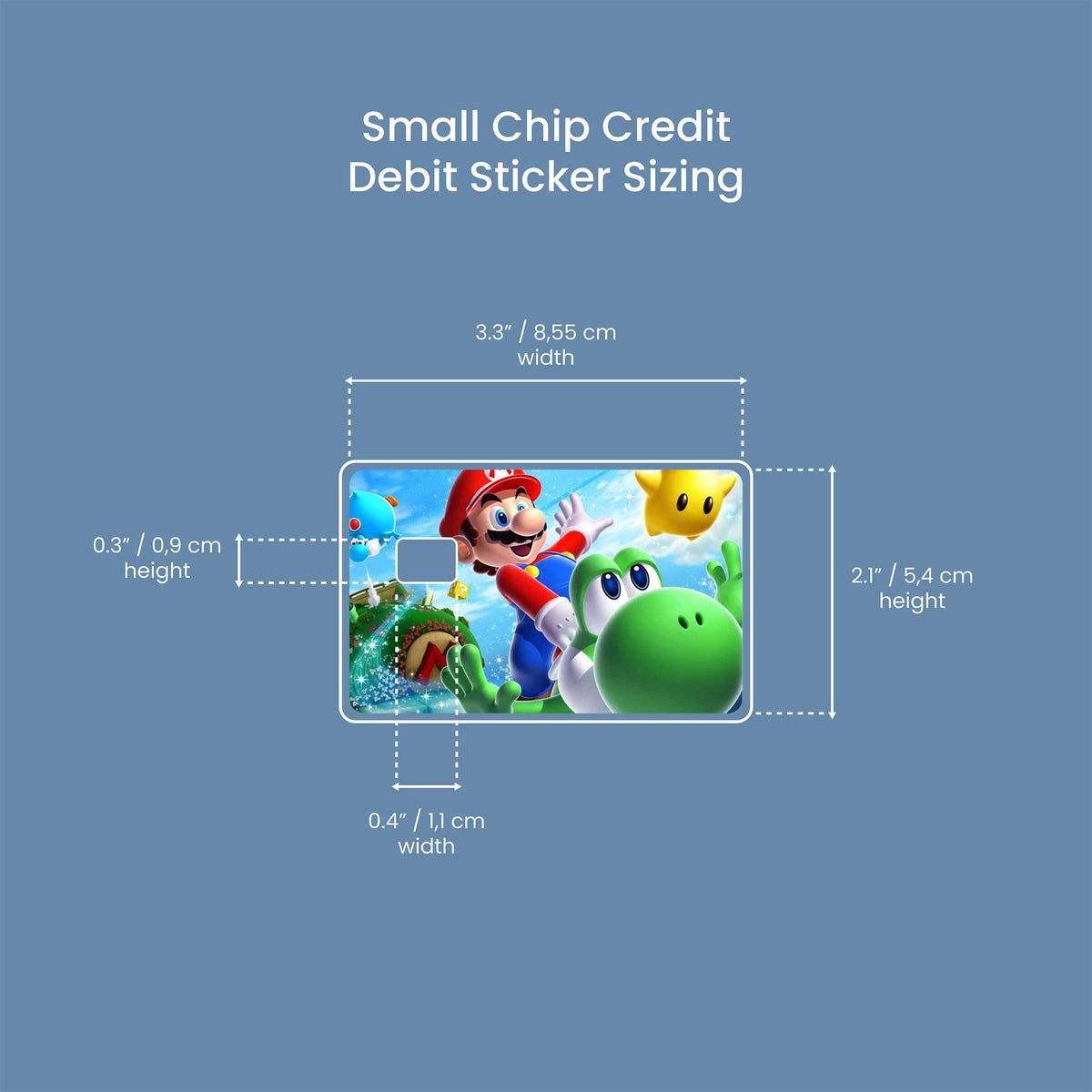Tv Spel Mario - Premium Vinyl Credit Card Skin Cover by Wonderwallsboutique