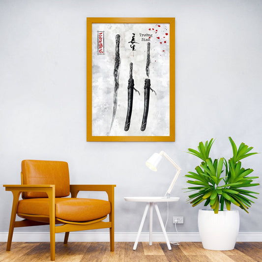 Twisted Blades Asian Style Poster | Wall Art for Home & Office | High-Quality Print - High-Quality Visual Display