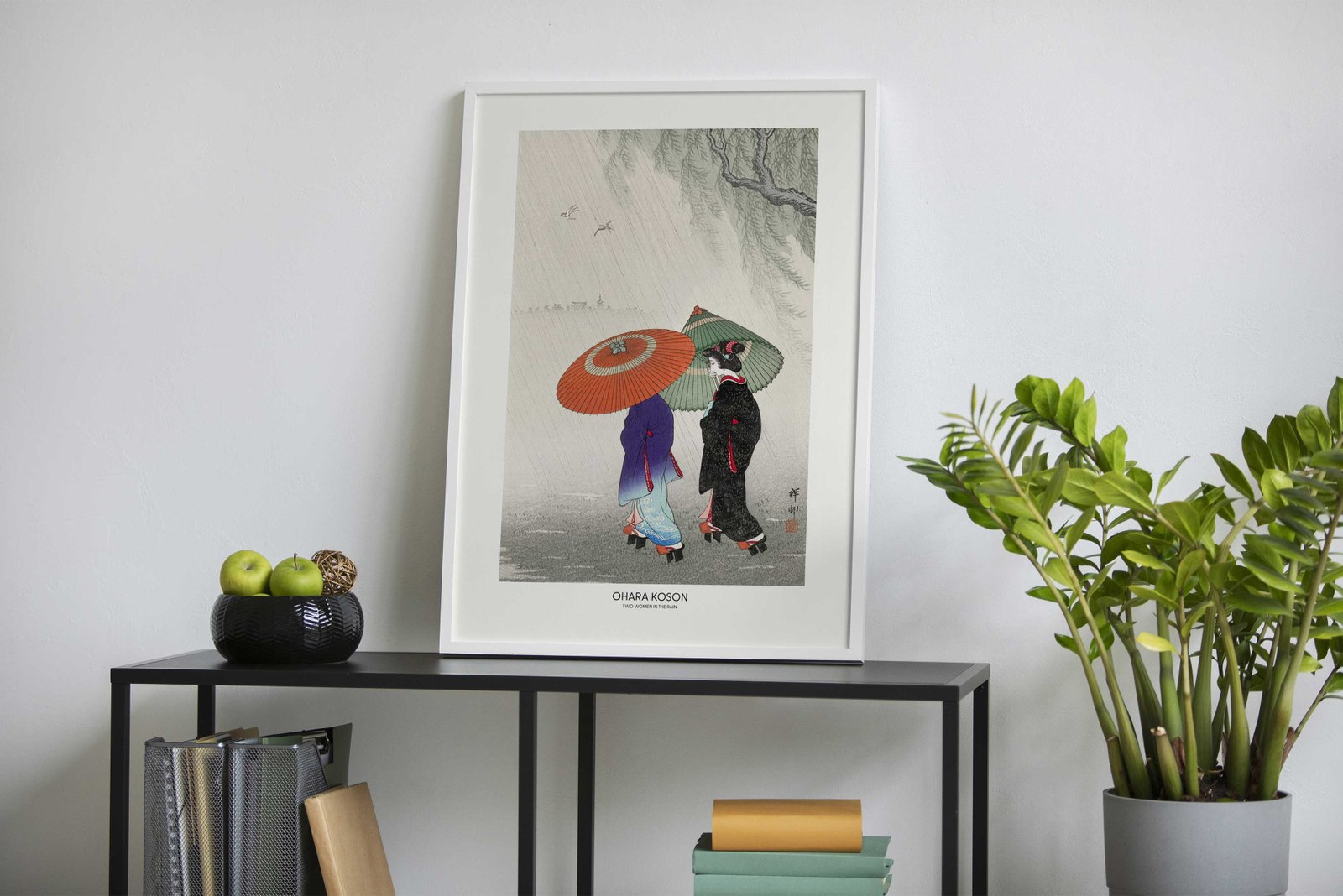 Two Women In The Rain Asian Style Poster | Wall Art for Home & Office | High-Quality Print - High-Quality Visual Display