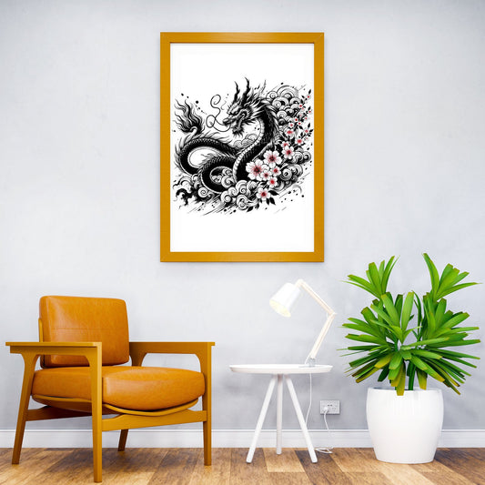 Ukiyo e Blue Mount Fuji Asian Style Poster | Wall Art for Home & Office | High-Quality Print - High-Quality Visual Display