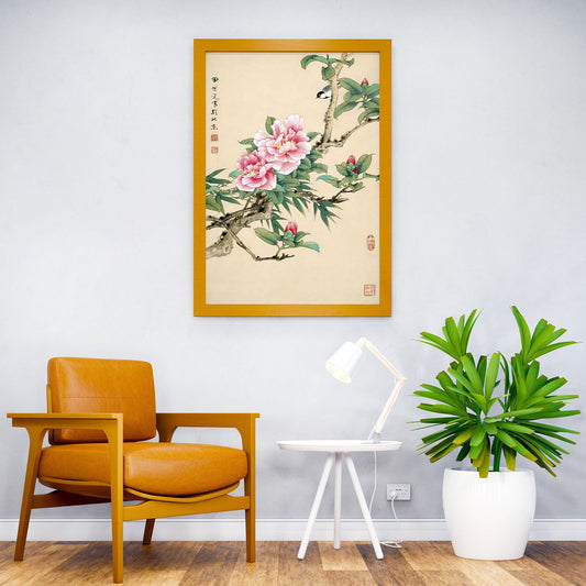 Ukiyo e birds and flowers Asian Style Poster | Wall Art for Home & Office | High-Quality Print - High-Quality Visual Display