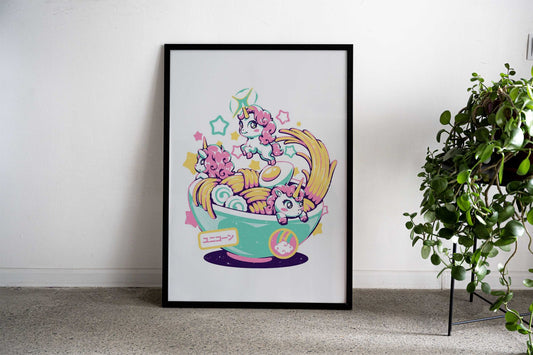 Unicorn Bowl Asian Style Poster | Wall Art for Home & Office | High-Quality Print - High-Quality Visual Display