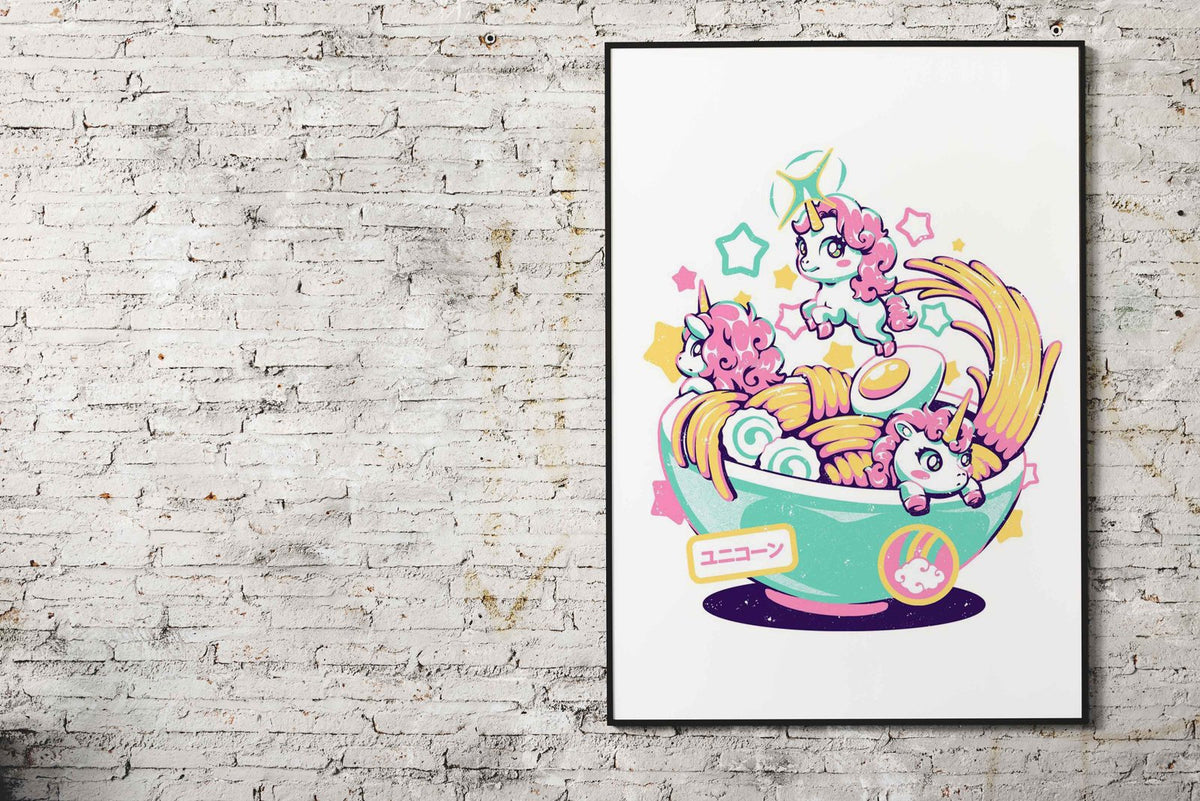 Unicorn Bowl Asian Style Poster | Wall Art for Home & Office | High-Quality Print - High-Quality Visual Display
