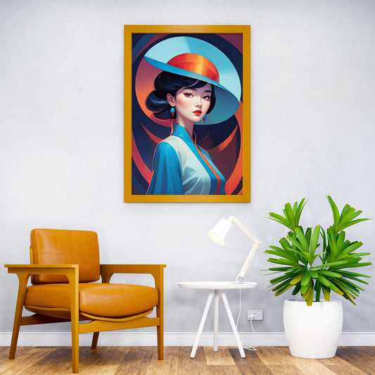 Unique Asian Lady Asian Style Poster | Wall Art for Home & Office | High-Quality Print - High-Quality Visual Display