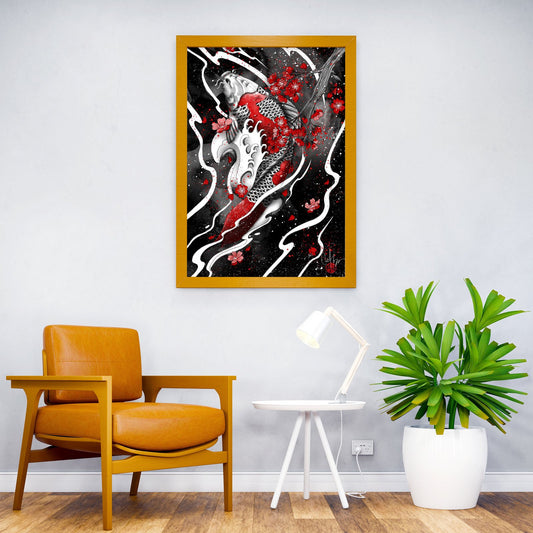 Up the river Asian Style Poster | Wall Art for Home & Office | High-Quality Print - High-Quality Visual Display