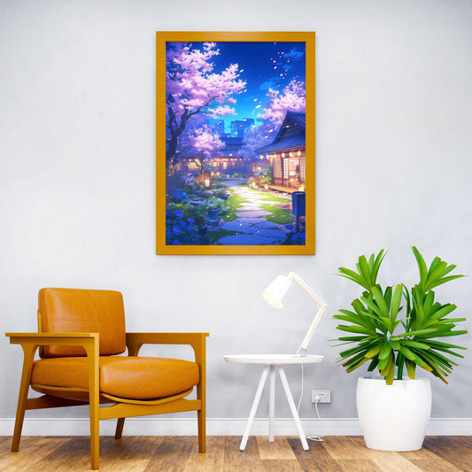 Urban Blossom Haven Asian Style Poster | Wall Art for Home & Office | High-Quality Print - High-Quality Visual Display
