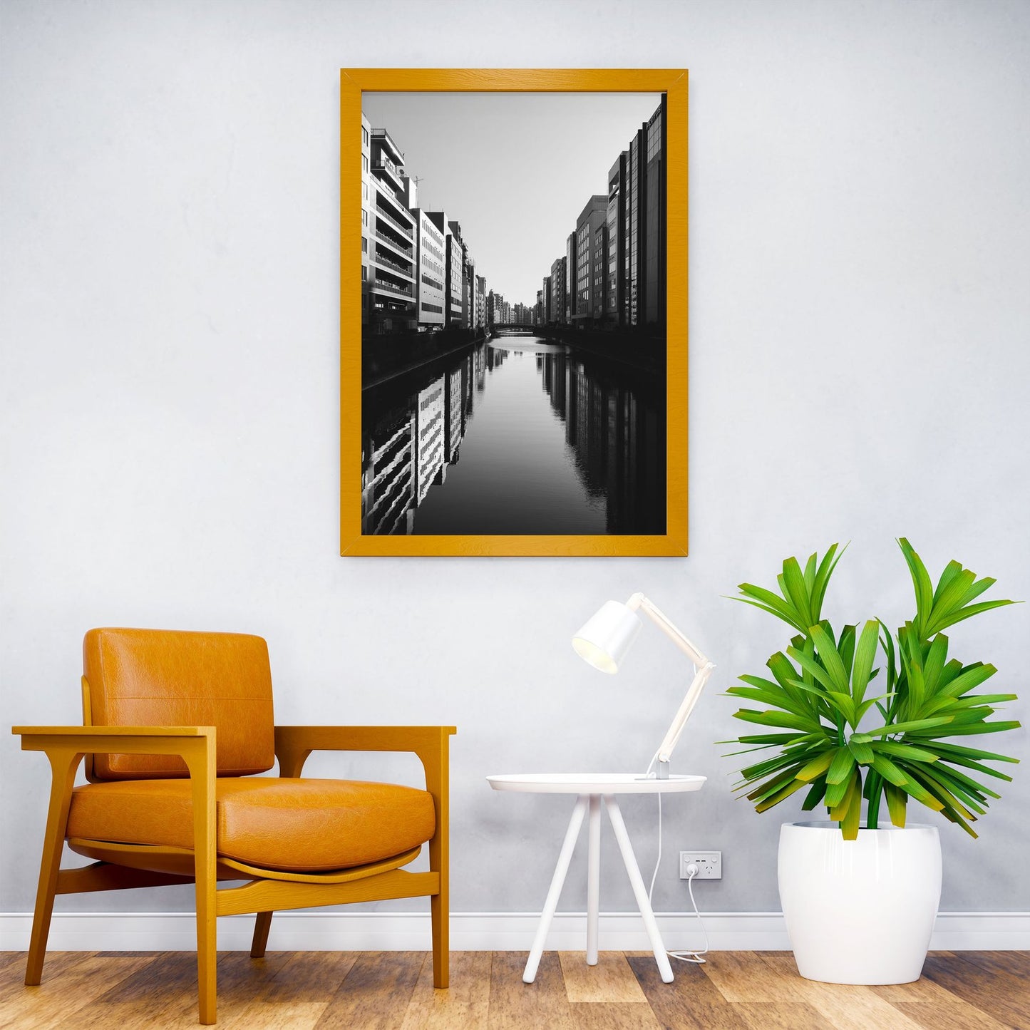 Urban Canal Reflection Asian Style Poster | Wall Art for Home & Office | High-Quality Print - High-Quality Visual Display