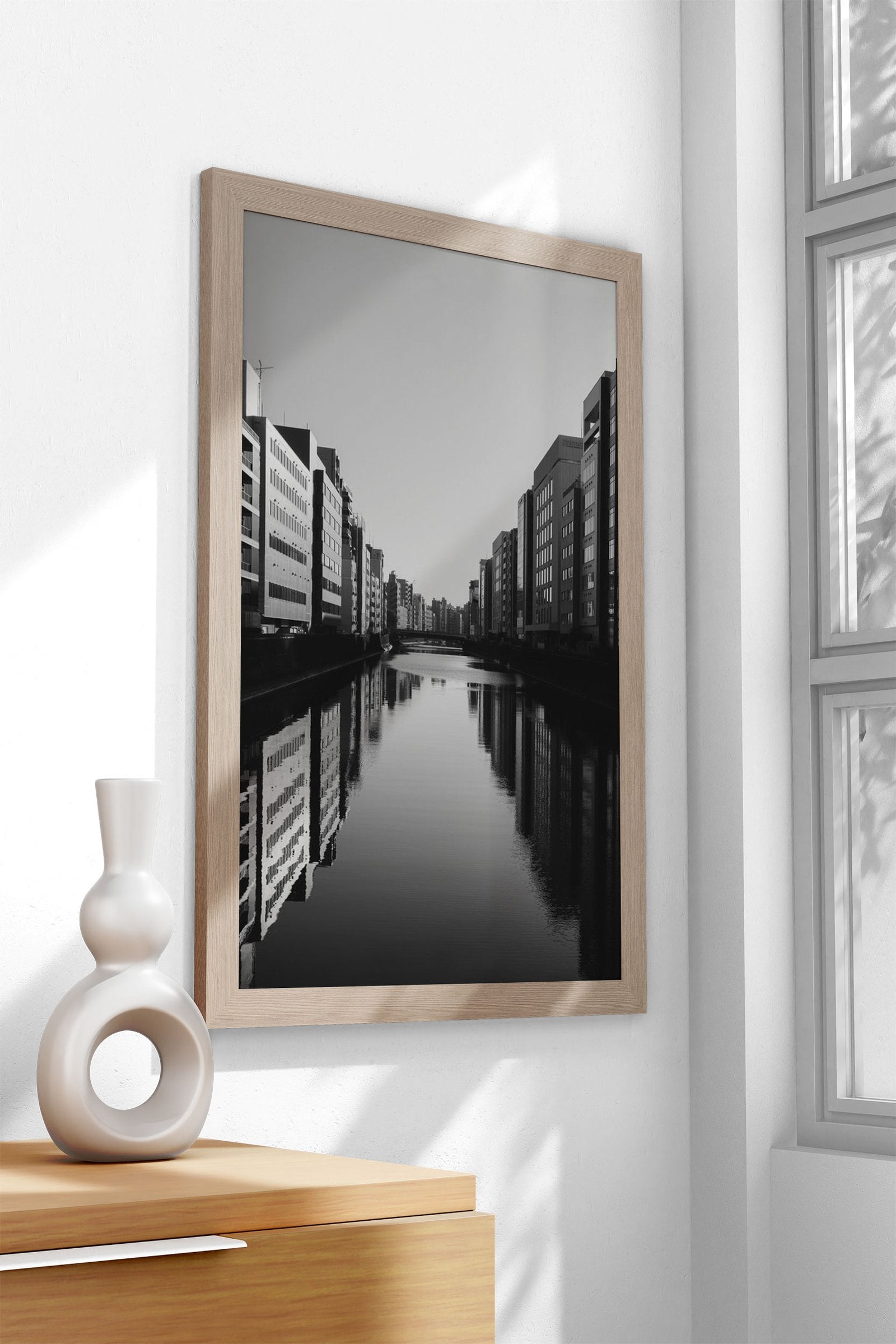 Urban Canal Reflection Asian Style Poster | Wall Art for Home & Office | High-Quality Print - High-Quality Visual Display
