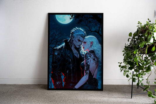 Vampire Love Asian Style Poster | Wall Art for Home & Office | High-Quality Print - High-Quality Visual Display