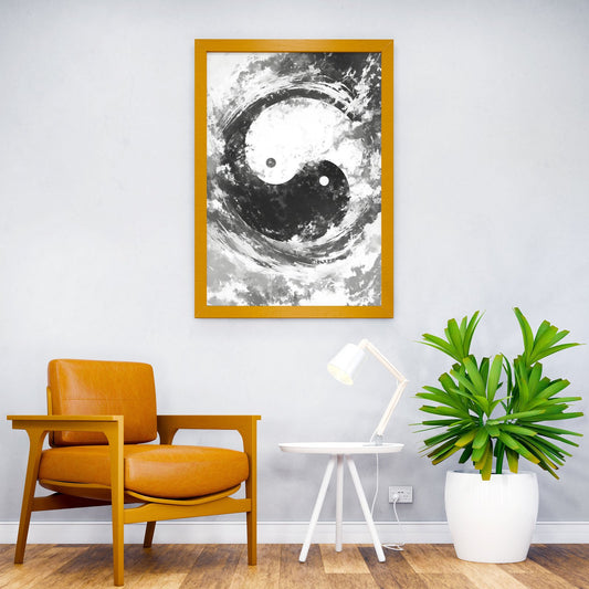 Veil of Shadows Yin Yang Asian Style Poster | Wall Art for Home & Office | High-Quality Print - High-Quality Visual Display