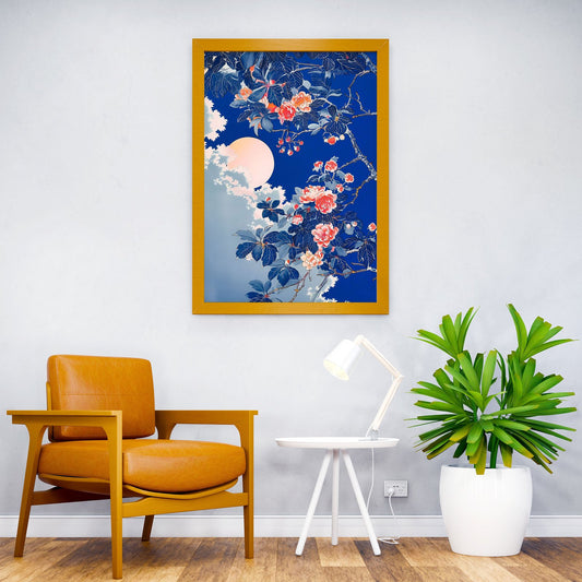 Vibrant Flowers Japanese Asian Style Poster | Wall Art for Home & Office | High-Quality Print - High-Quality Visual Display