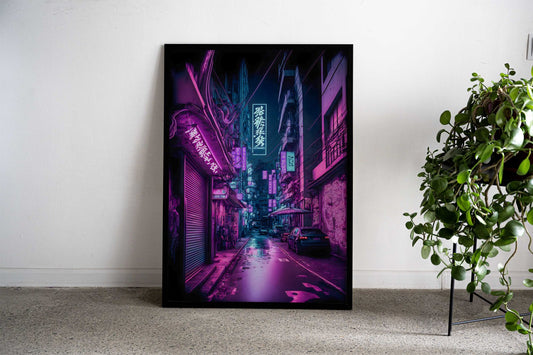 Vibrant Tokyo Night Lights Asian Style Poster | Wall Art for Home & Office | High-Quality Print - High-Quality Visual Display
