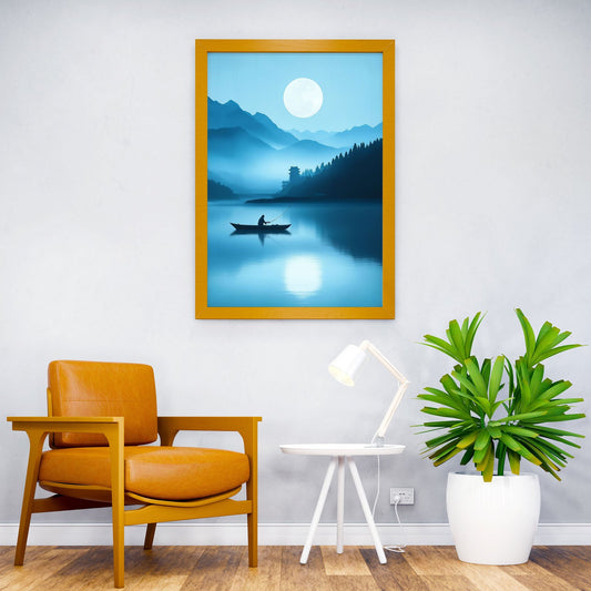 Vietnam Asia Moonlit Lake Asian Style Poster | Wall Art for Home & Office | High-Quality Print - High-Quality Visual Display