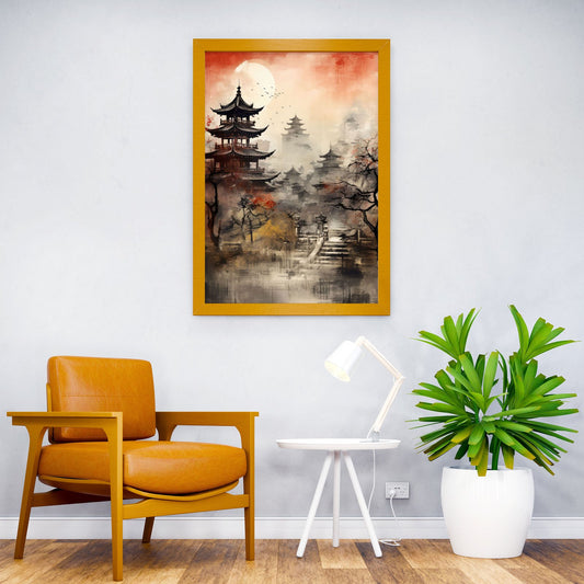 Vintage Asian Landscape Asian Style Poster | Wall Art for Home & Office | High-Quality Print - High-Quality Visual Display