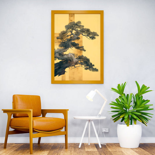 Vintage Bonsai Tree Art Asian Style Poster | Wall Art for Home & Office | High-Quality Print - High-Quality Visual Display
