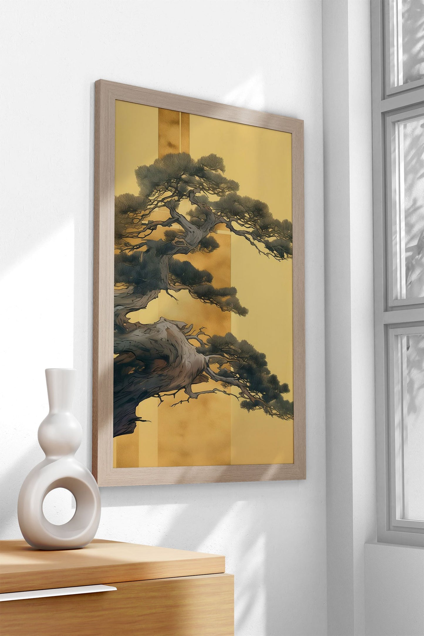 Vintage Bonsai Tree Art Asian Style Poster | Wall Art for Home & Office | High-Quality Print