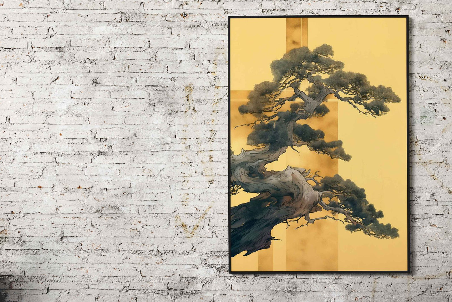 Vintage Bonsai Tree Art Asian Style Poster | Wall Art for Home & Office | High-Quality Print