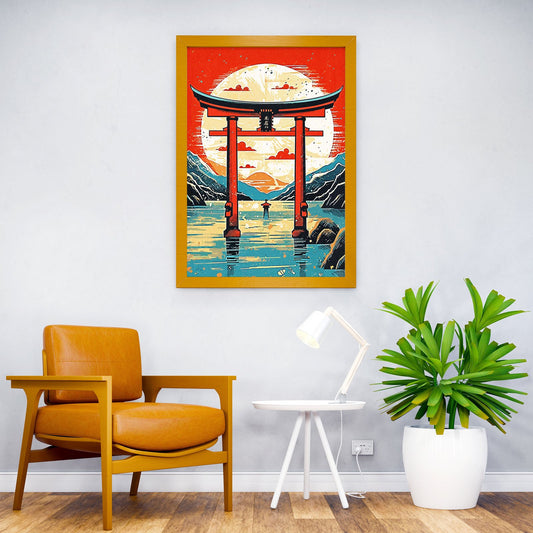 Vintage Gate in Japan Asian Style Poster | Wall Art for Home & Office | High-Quality Print - High-Quality Visual Display