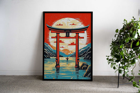 Vintage Gate in Japan Asian Style Poster | Wall Art for Home & Office | High-Quality Print - High-Quality Visual Display