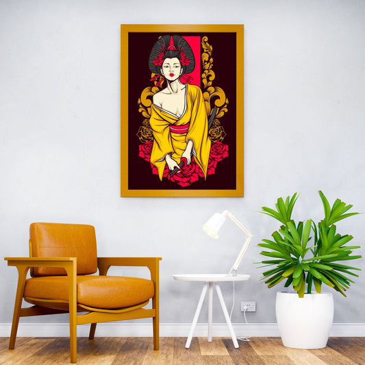 Vintage Geisha Asian Style Poster | Wall Art for Home & Office | High-Quality Print - High-Quality Visual Display