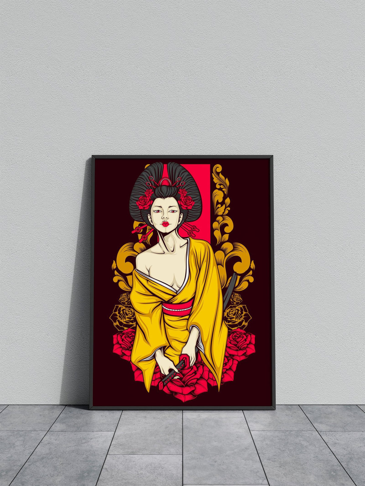 Vintage Geisha Asian Style Poster | Wall Art for Home & Office | High-Quality Print - High-Quality Visual Display