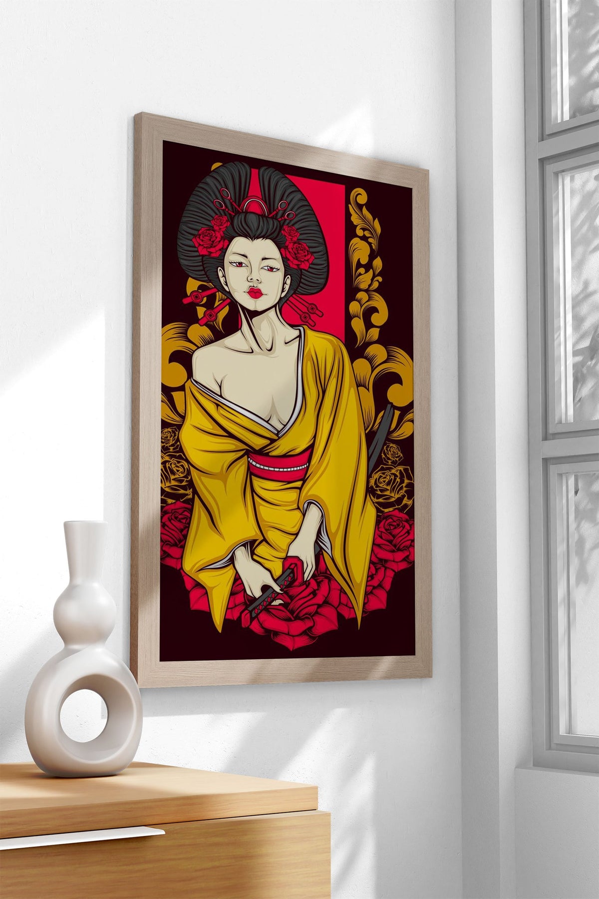 Vintage Geisha Asian Style Poster | Wall Art for Home & Office | High-Quality Print - High-Quality Visual Display
