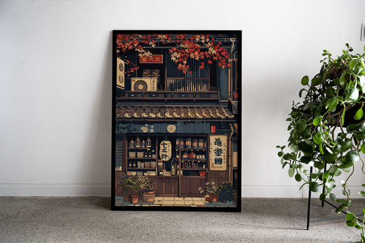 Vintage Japan Storefront Asian Style Poster | Wall Art for Home & Office | High-Quality Print - High-Quality Visual Display