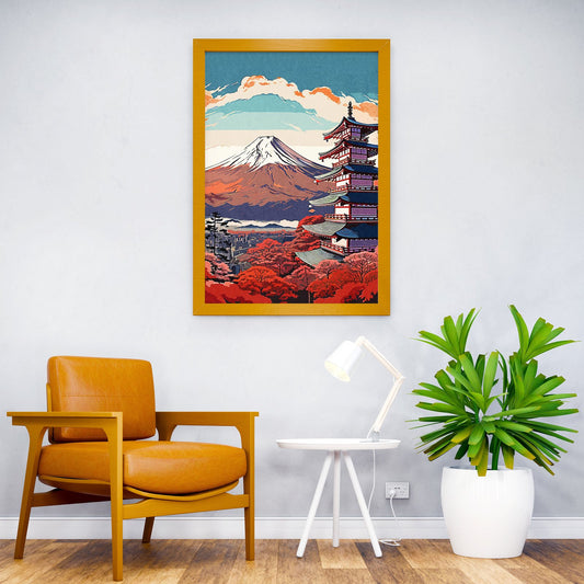 Vintage Japanese Castle Asian Style Poster | Wall Art for Home & Office | High-Quality Print - High-Quality Visual Display