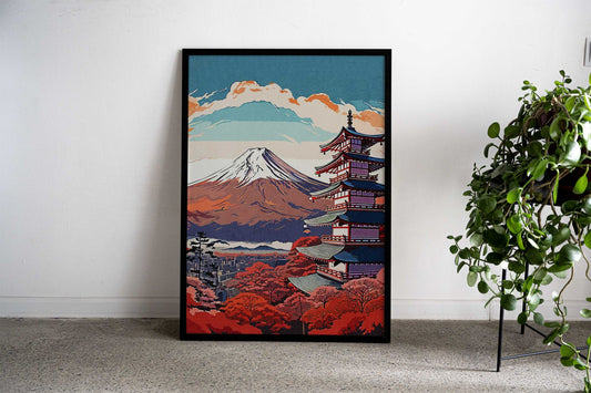Vintage Japanese Castle Asian Style Poster | Wall Art for Home & Office | High-Quality Print - High-Quality Visual Display