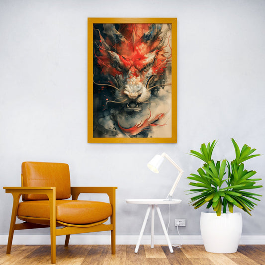 Vintage Japanese Dragon Asian Style Poster | Wall Art for Home & Office | High-Quality Print - High-Quality Visual Display