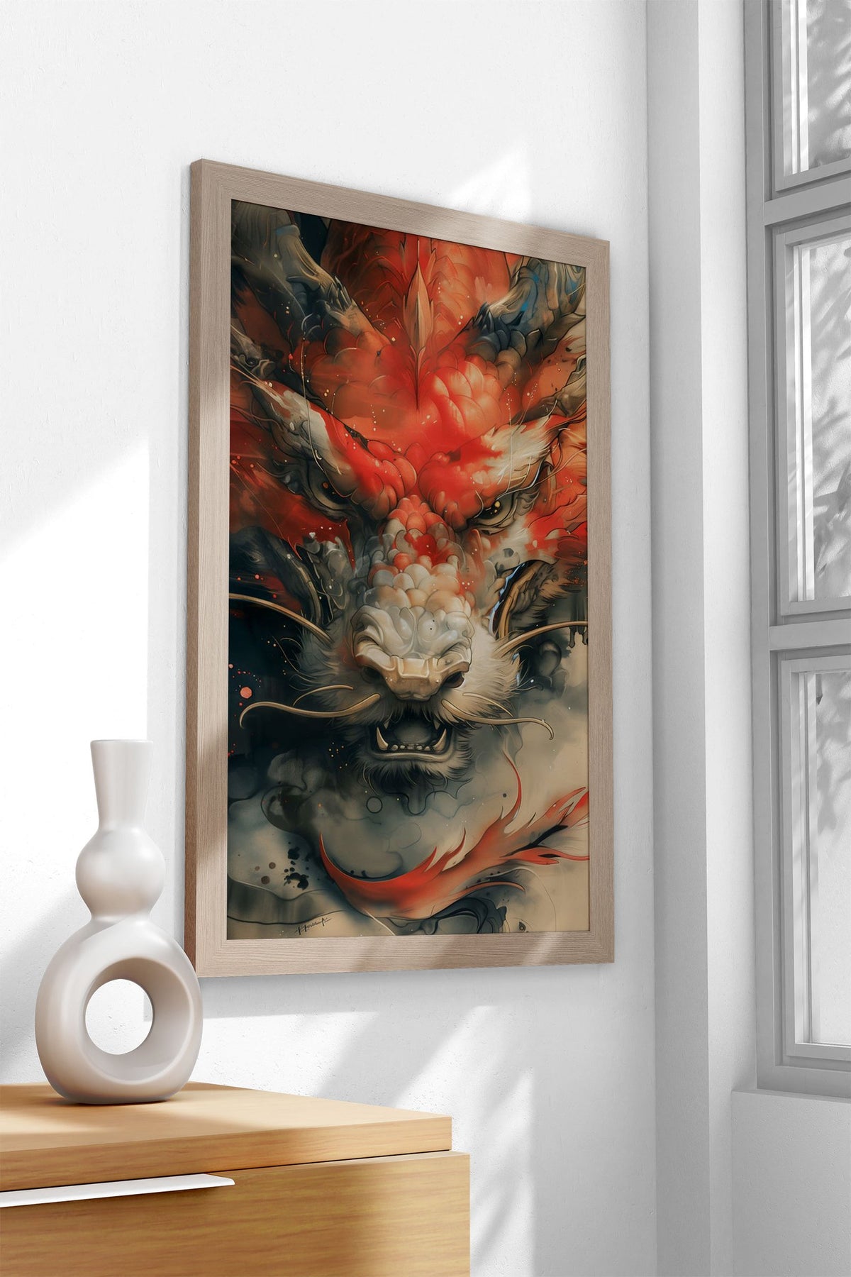 Vintage Japanese Dragon Asian Style Poster | Wall Art for Home & Office | High-Quality Print - High-Quality Visual Display
