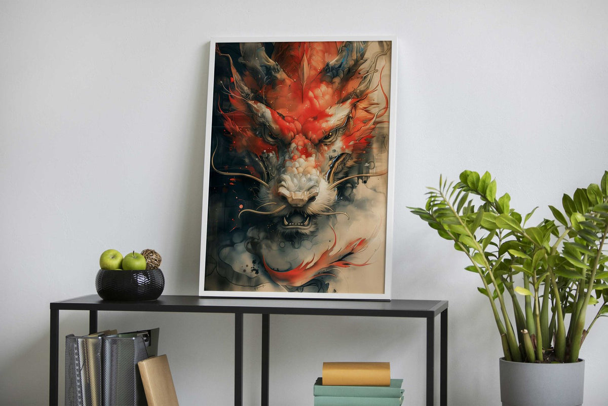 Vintage Japanese Dragon Asian Style Poster | Wall Art for Home & Office | High-Quality Print - High-Quality Visual Display