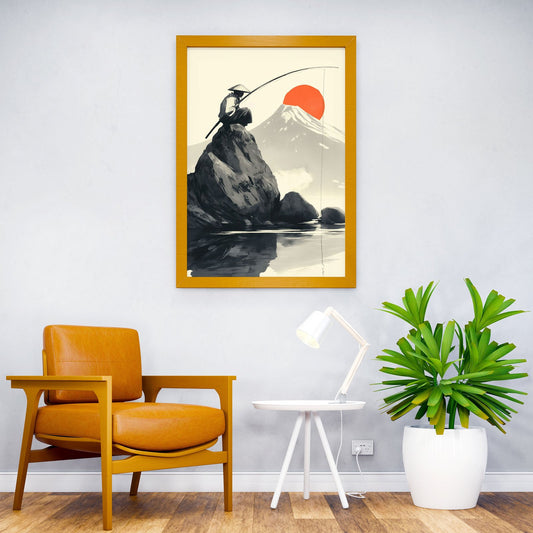 Vintage Japanese Fisherman Asian Style Poster | Wall Art for Home & Office | High-Quality Print - High-Quality Visual Display